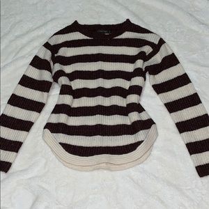 Fashion Nova Stripped Long Sleeve Knit Top